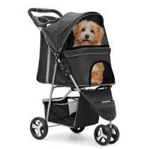 Foldable store dog stroller